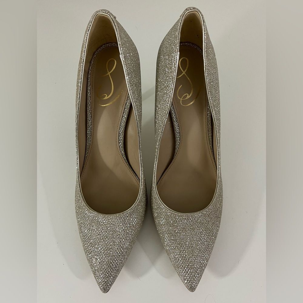 Sam Edelman Shimmering Silver Heels